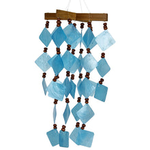 Load image into Gallery viewer, Capiz Diamond Wind Chime, 6.5in x 14in