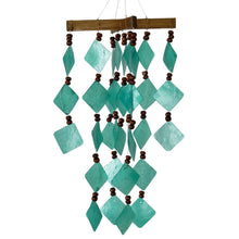 Load image into Gallery viewer, Capiz Diamond Wind Chime, 6.5in x 14in