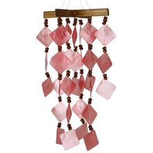 Load image into Gallery viewer, Capiz Diamond Wind Chime, 6.5in x 14in