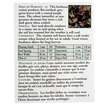 Load image into Gallery viewer, Kale - Red Russian Seeds, OSC