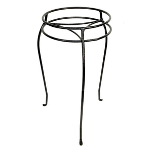 Metal Round Plant Stand, Black, 10in x 21in High