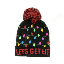 Load image into Gallery viewer, Unisex LED Christmas Toque with Pom Pom, 2 Styles