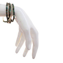 Load image into Gallery viewer, Stone Duo Wrap Bracelet, Labradorite & Afr. Turqse