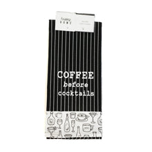 Load image into Gallery viewer, Tea Towel, Cotton, Coffee Until Cocktails