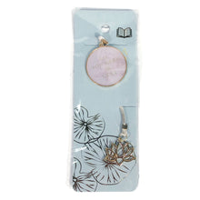 Load image into Gallery viewer, Lotus Bookmark with Sentiment & Charm, 4 Styles