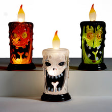 Load image into Gallery viewer, LED Halloween Face Candle, 3 Styles