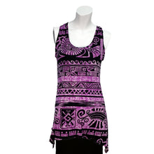 Load image into Gallery viewer, Karla Aztec Patterned A-Line Tank Top, Purple
