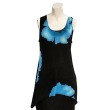 Load image into Gallery viewer, Kira Floral Asymmetrical Hem Tank Top, Turquoise