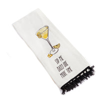 Load image into Gallery viewer, Cocktails Sentiment Cotton Tea Towel