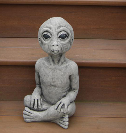Sitting Alien Statue, 16in