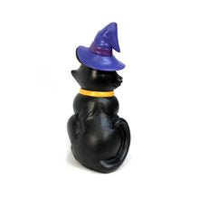 Load image into Gallery viewer, Black Cat Shorty Statue with Light-Up Eyes, 16in