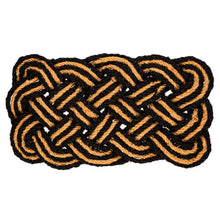 Load image into Gallery viewer, Natural Coir & Black Braided Door Mat