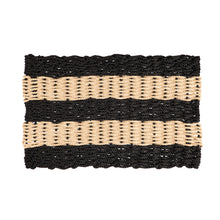 Load image into Gallery viewer, Cream & Black Woven Synthetic Door Mat