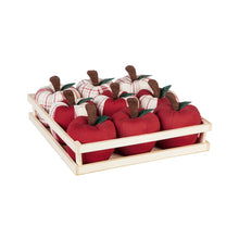 Load image into Gallery viewer, Fabric Teacher Apple Table Decor, 4.25in