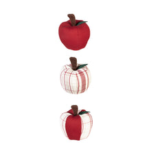 Load image into Gallery viewer, Fabric Teacher Apple Table Decor, 4.25in