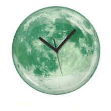 Load image into Gallery viewer, Glow in the Dark Moon Wall Clock