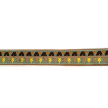 Load image into Gallery viewer, Cotton & Leather Embroidered Dog Collar, Medium