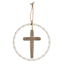Load image into Gallery viewer, Wood & Metal Hanging Cross Decor, 10.5in, 2 Styles