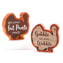 Load image into Gallery viewer, Turkey Sentiment Decor Block, 2 Styles