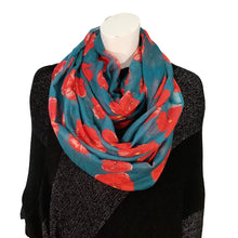 Load image into Gallery viewer, Ladies Fashion Infinity Scarf, Poppy Print, 6 Asst