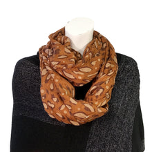 Load image into Gallery viewer, Ladies Fashion Infinity Scarf, Leopard Print