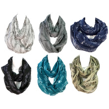 Load image into Gallery viewer, Ladies Fashion Infinity Scarf, Musical Note Print