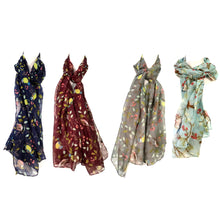 Load image into Gallery viewer, Ladies Fashion Long Scarf, Birds Print, 4 Asst