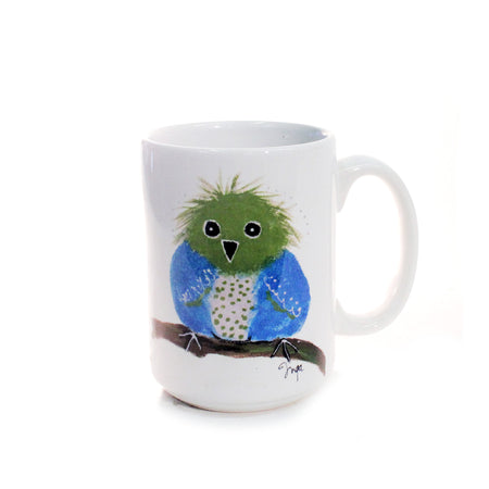 Inga Bird Series Ceramic Mug, Blue/Green
