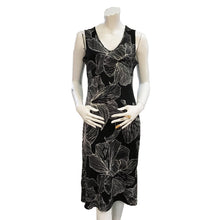 Load image into Gallery viewer, Stella Flower Print Sleeveless Midi Dress, Black