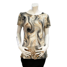 Load image into Gallery viewer, Holly Marbled Print Boat Neck Top, Grey