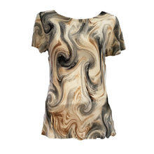 Load image into Gallery viewer, Holly Marbled Print Boat Neck Top, Grey