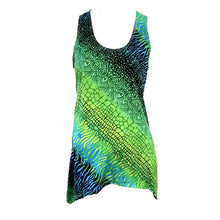 Load image into Gallery viewer, Kira Animal Print Asymmetrical Hem Tank Top, Green