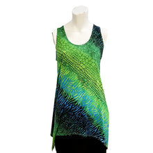 Load image into Gallery viewer, Kira Animal Print Asymmetrical Hem Tank Top, Green