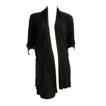 Load image into Gallery viewer, Valeria Long Sleeved Long A-Line Jacket, Black