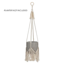 Load image into Gallery viewer, Cotton Macrame Plant Hanger with Fringe, 40in