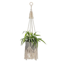 Load image into Gallery viewer, Cotton Macrame Plant Hanger with Fringe, 40in