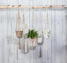 Load image into Gallery viewer, Cotton Macrame Plant Hanger with Fringe, 40in
