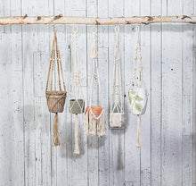 Load image into Gallery viewer, Cotton Macrame Plant Hanger with Fringe, 40in