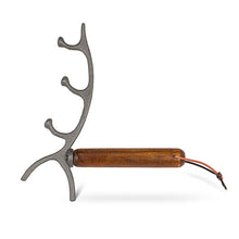 Load image into Gallery viewer, Cast Iron BBQ Lid Opener with Wood Handle, Antler