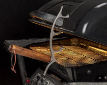 Load image into Gallery viewer, Cast Iron BBQ Lid Opener with Wood Handle, Antler