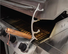Load image into Gallery viewer, Cast Iron BBQ Lid Opener with Wood Handle, Antler