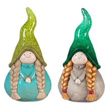 Load image into Gallery viewer, Ceramic Lady Gnome Statue, 10in