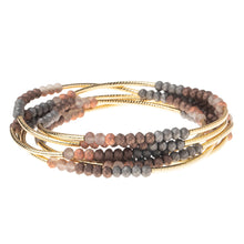 Load image into Gallery viewer, Scout Wrap Bracelet, Matte Metallic Tri-Tone/Gold