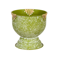 Load image into Gallery viewer, Planter, 6in, Metal Urn with Woven Accent