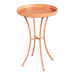Blush Metal Accent Table
