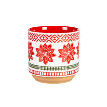 Load image into Gallery viewer, Pot, 4in, Ceramic, Red & Green Pattern, 3 Styles