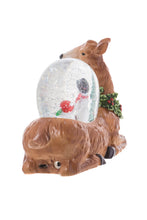 Load image into Gallery viewer, Reindeer with Snowman Family LED Snow Globe, 11in
