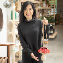 Load image into Gallery viewer, Planter, Ceramic, Hanging Red Mushroom