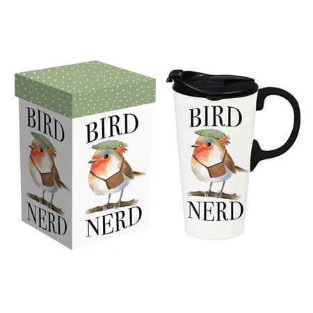 Bird Nerd Ceramic Mug w/Box, 17oz