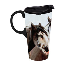 Load image into Gallery viewer, Horse Pair Ceramic Mug w/Box, 17oz